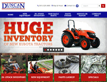 Tablet Screenshot of duncanoutdoors.com